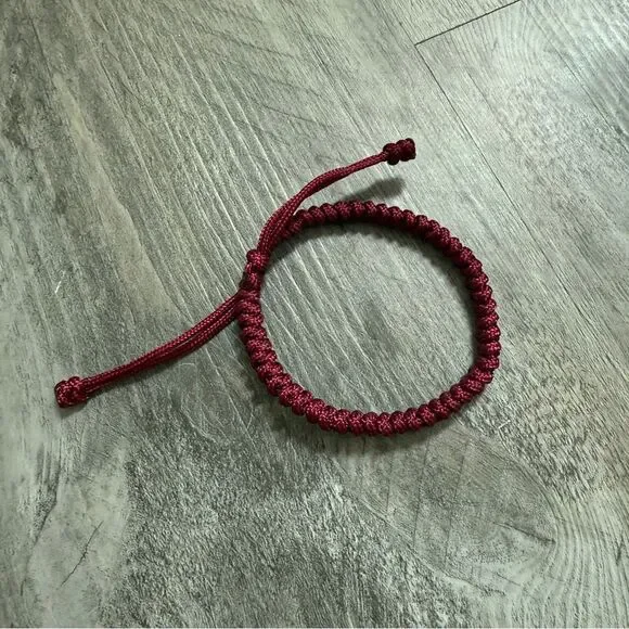 Anklet NEW Wine Maroon Snake 95 Paracord Adjustable USA Handmade - Picture 4 of 5